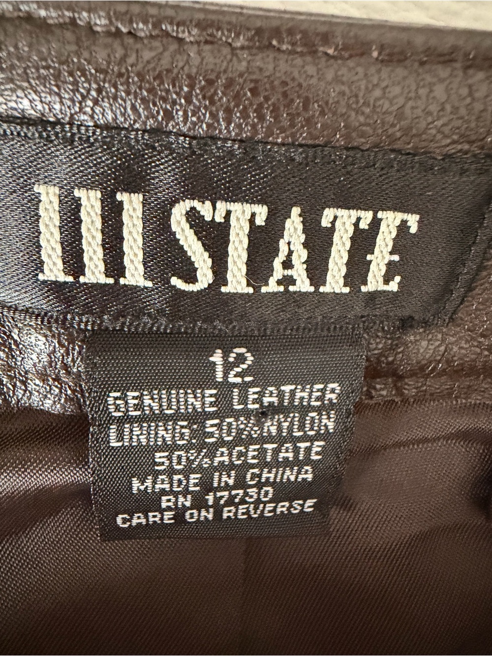 Genuine Leather Pants Women’s 12 Dark Chocolate Brown Straight Leg Full Length - Picture 3 of 9